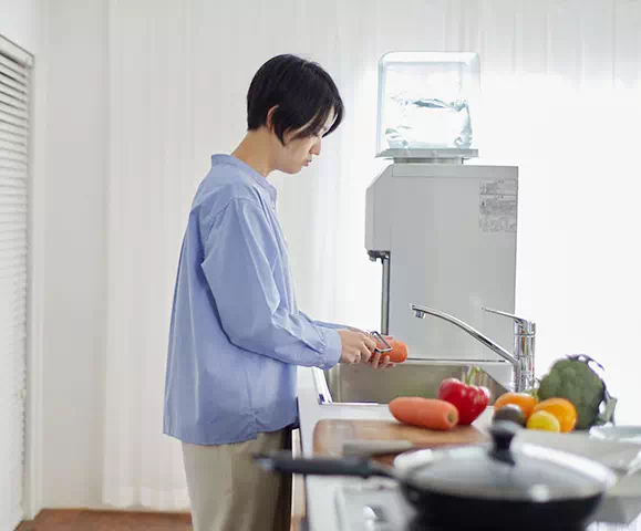 サーバー型ディスペンサーのある生活の写真